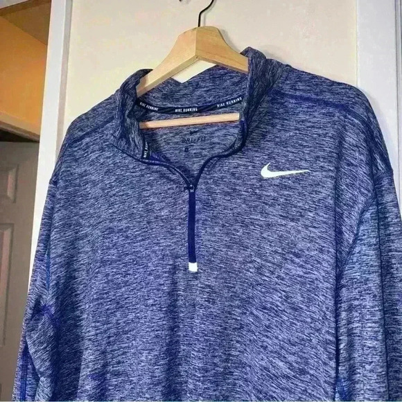 🔥Nike Men's Dri-Fit Element 1/2 Zip Running Pullover Size XL Royal Heather Blue - Picture 4 of 7